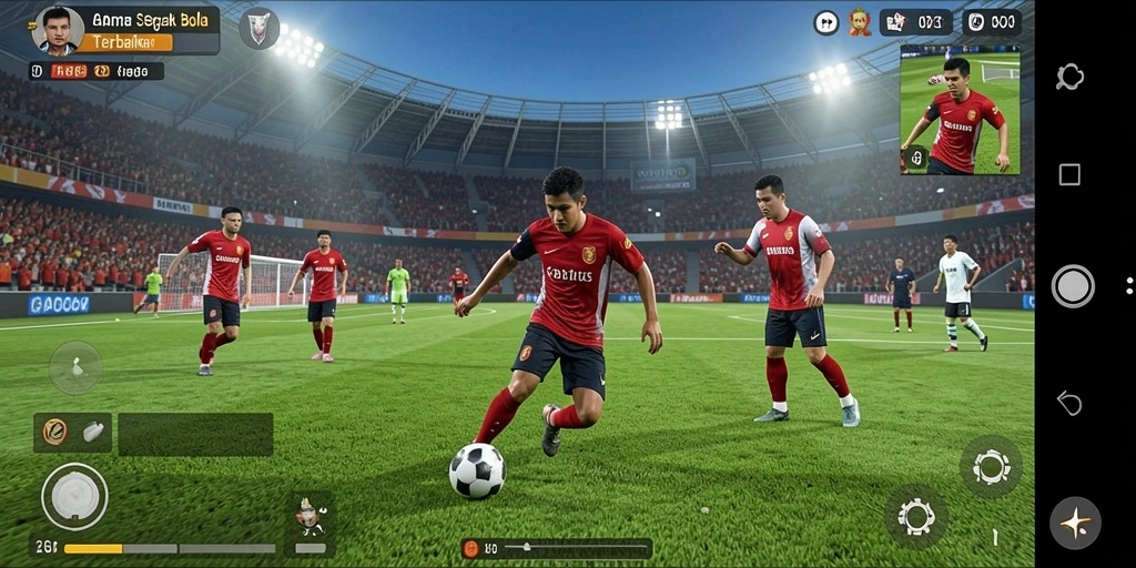 Tangkapan layar ADG62 menampilkan aksi mendebarkan di lapangan sepak bola.