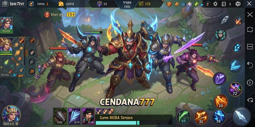Tampilan menegangkan dari pertarungan di arena MOBA CENDANA777.