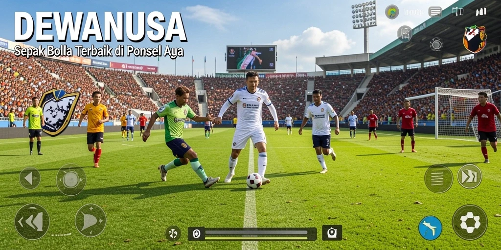 Tampilan menarik gameplay sepak bola dalam DEWANUSA