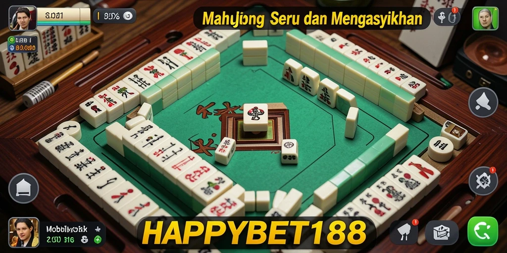 Screenshot gameplay <strong>HAPPYBET188</strong> menampilkan momen seru dalam bermain Mahjong.