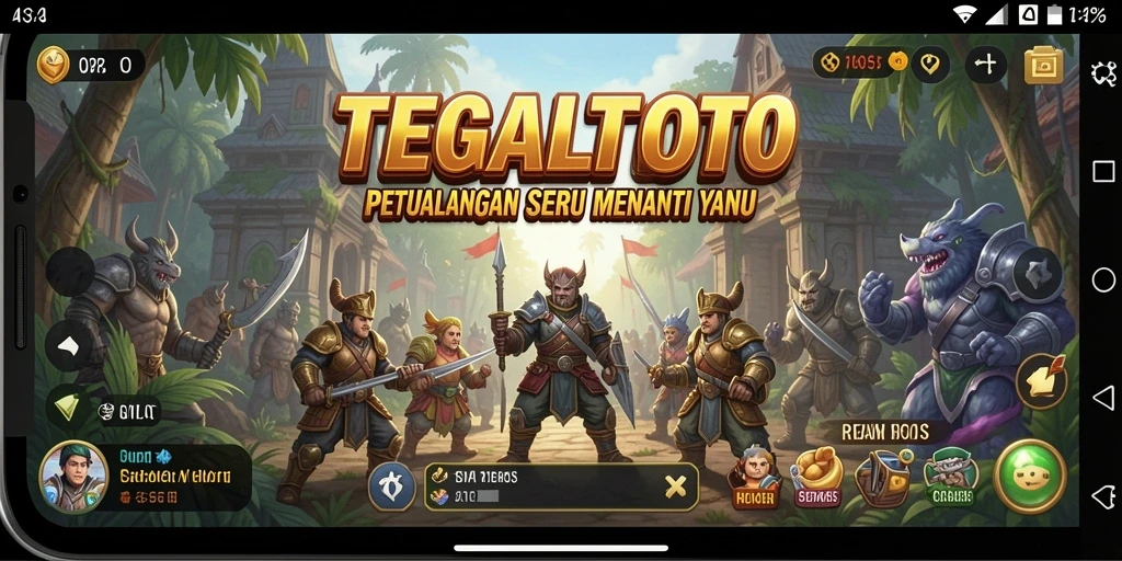 Tampilan utama gameplay TEGALTOTO yang memukau di dunia petualangan.